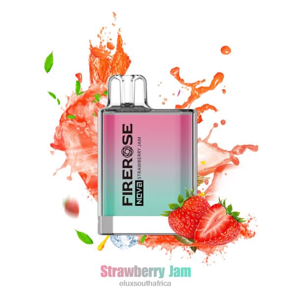 Elux Liquid Flavours - Elux Firerose Nova 600 Puffs Disposable Vape Strawberry Jam 68426110