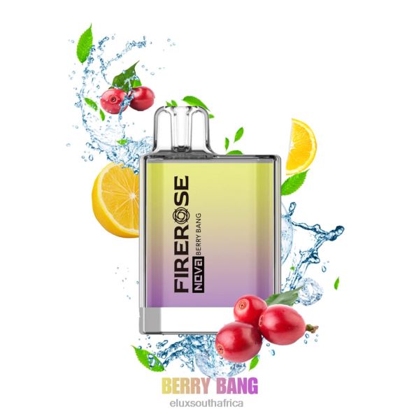 Elux Vape Flavours - Elux Firerose Nova 600 Puffs Disposable Vape Berry Bang 6842615