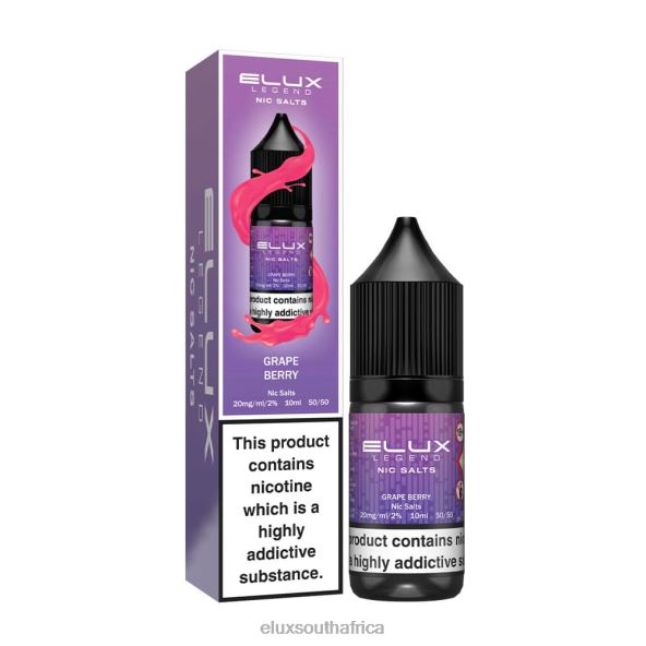 Elux Vape Flavours - Elux Legend Nic Salt 10ml Grape Berry 6842665